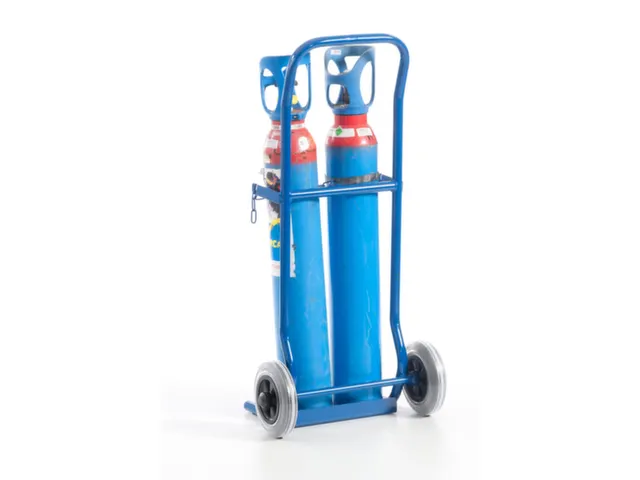 diable pour bouteilles,force 100kg,2x10l bouteille,a. chaîne,RAL5010