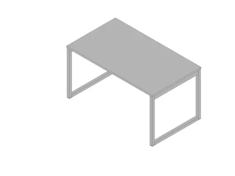 bureau,HxBxD 730x1400x800mm,blad grijs,sledeframe aluminium