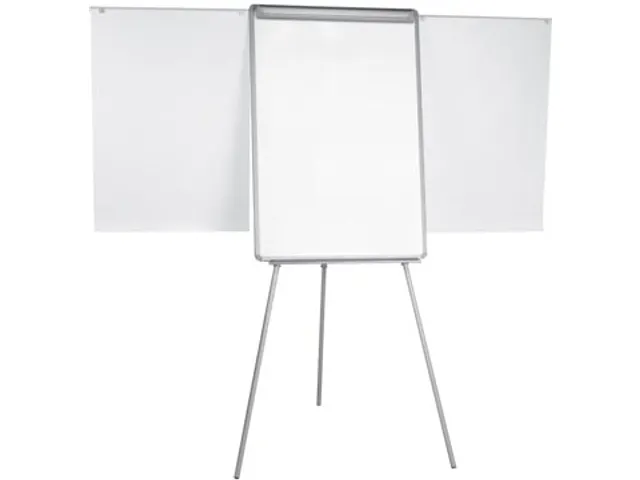 Flipchart Magnetisch Met Zijarmen Uitschuifbaar 100x70cm Lichtgrijs