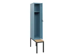 locker met bank,HxBxD 1950x300x815mm,1vak,vak B 300mm,draaigrendel