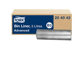 Afvalzak Tork 204042 B3 Advanced 33x40cm 5 Liter transparant - 1