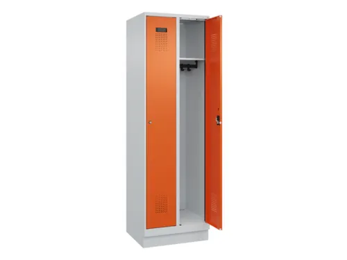 locker,HxBxD 1950x600x500mm,2vak,vak B 300mm,cil.-slot,sokkel