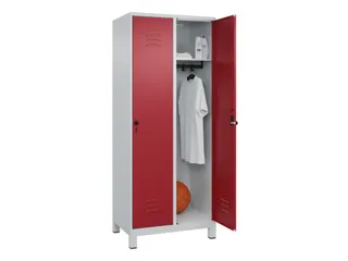 locker,HxBxD 1950x800x500mm,2vak,vak B 400mm,draaigrendel,voeten - 3