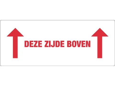 Etiket Deze Zijde Boven 150x60mm rol 500 stuks