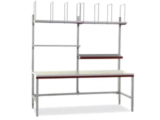 complete paktafel,HxBxD 690-960x2000x800mm,blad lichtgrijs - 1