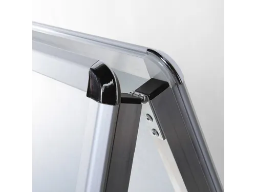 Stoepbord A2 Design Zilver Ronde hoeken 32mm Metaal