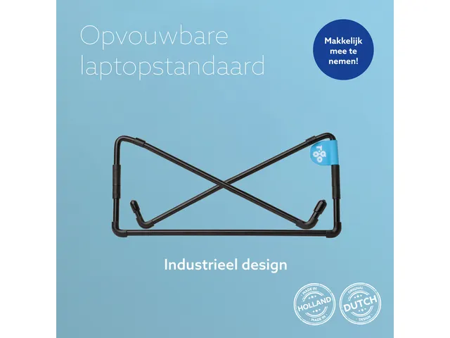 Laptopstandaard R-Go Steel Travel voor 10-22 inch Zwart