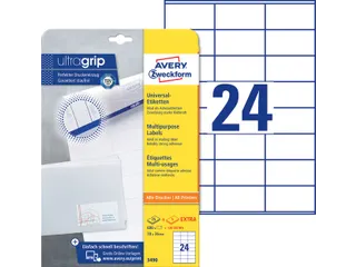Etiket Avery 3490 70x36mm wit 600 stuks - 4