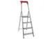 aluminium trapladder,eenzijdig,4treden,Stand H 0,78m,balk L 1,48m