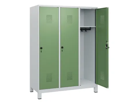 schoollocker,HxBxD 1630x1200x500mm,3vak,vak B 400mm,draaigrendel