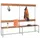 Omkleedbank Lxb 2000X400Mm Houten Latten Haken Enkelzijdig Lichtgrijs