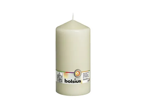 Bolsius Kaars Stomp Ø9.8 x 20cm Ivoor, doos 8 stuks