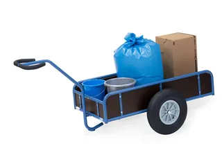 Handtrekwagen 4107L met 4 wanden 2 Wielen 795x445mm Luchtbanden - 2
