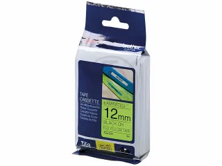 Lettertape Brother Tze-c31 Fluorescerend 12 Mm Geel/Zwart - 1
