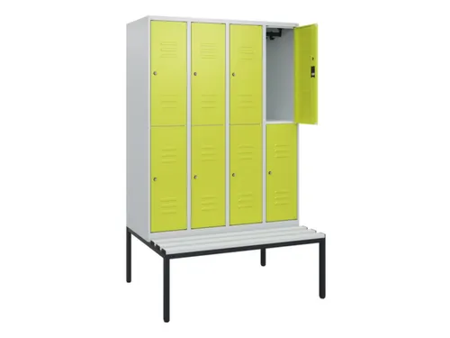 Dubbeldekse dekenkist,HxBxD 1950x1200x815mm,4x2vak.,vak B 300mm