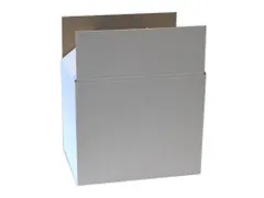 Verzenddoos, enkele golf, wit, ft 430 x 320 x 90 cm