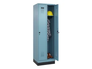 locker,HxBxD 1950x600x500mm,2vak,vak B 300mm,draaigrendel,sokkel - 1