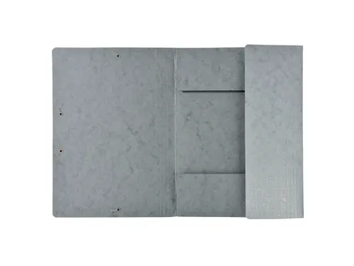 Elastomappen A4 glanskarton 3 kleppen monobloc-Grijs