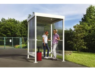 Zijwand voor rokersoverkapping rechts/links polycarbonaat bouwframe RA - 1