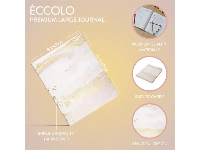 Notitieboek Èccolo Pink Marble lijn ca.20x25cm 80gr. 256pag.