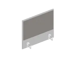 baliepaneel,v. bureau,aanbouw links,B 600mm,MP-lichtgrijs,BN8078-grijs