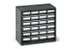 ESD-assortimentskast,HxBxD 290x310x180mm,24lade(n),laden zwart