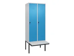armoire vestiaire noir et blanc HxlxP 2120x800x815mm 2compart.