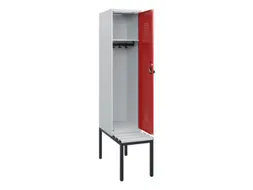 locker met bank,HxBxD 1950x400x815mm,1vak,vak B 400mm,draaigrendel