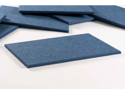 Akoestische PET-vilt Parallellogram tegels blauw 30x25cm 22 stuks