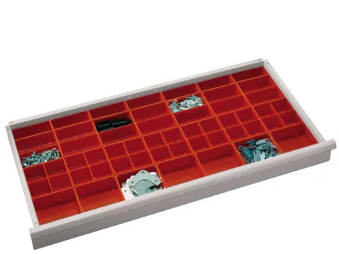 lade-indeling,H 63mm,49-dlg.,kunststof