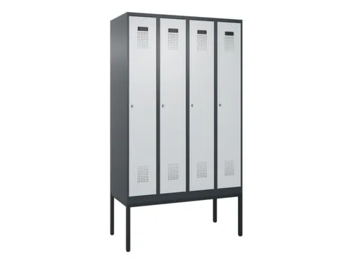 locker voor scheiding van kleding,HxBxD 2120x1200x500mm,4vak