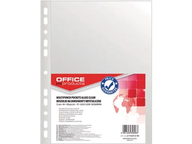 Pochette perforée Office Products A4 55 micron Transparent 100 pièce