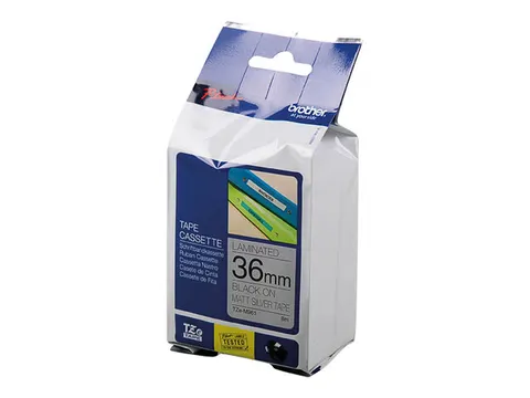 Lettertape Brother P-Touch Tze-M961 36Mm Zwart Op Zilver
