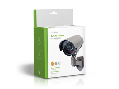 Dummy beveiligingscamera op Batterij Nedis Bullet IP44 buiten Grijs