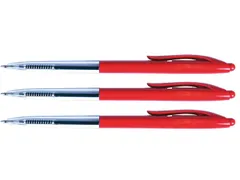 Balpen Quantore drukknop rood medium