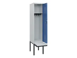 locker met bank,HxBxD 1950x400x815mm,1vak,vak B 400mm,cilinderslot