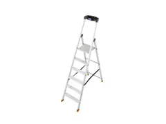 trapladder,eenzijdig,6treden,bordes met profiel,Stand H 1,3m