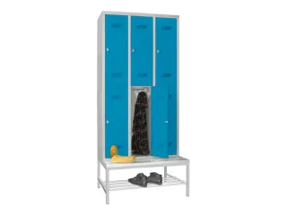 banklocker,dubbeldeks,HxBxD 2150x900x800mm,RAL7035,front RAL5012 - 1