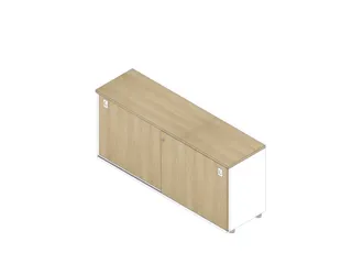schuifdeurkast,HxBxD 730x1600x450mm,1xhouten vloer,2ordnerhoogte - 1