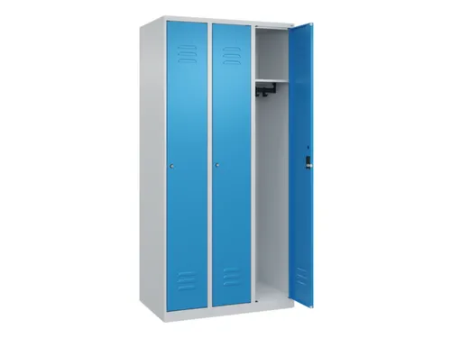 locker,HxBxD 1850x900x500mm,3vak,vak B 300mm,cil.-slot,staand op vloer