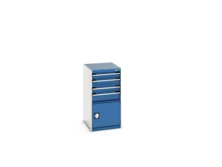 ladekast HxBxD 1000x525x650mm 4laden romp RAL7035 front RAL5010 - 7