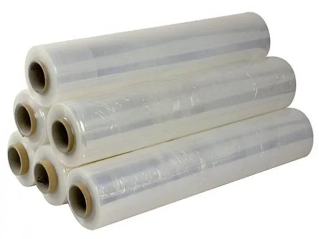 Palletfolie 50 cm x 200 m 30 mu 6 stuks transparant