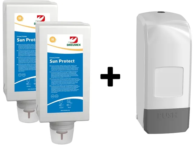 Zonnebrandcreme Dreumex Sun Protect startpakket met dispenser wit