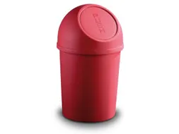 afvalbak,13l,HxØ 490x253mm,romp PP rood,deksel PP rood