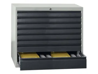 ladekast HxBxD 600x1023x600mm 5laden slot RAL7035 front RAL7016 - 2