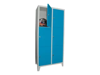 lockerkast,HxBxD 1850x800x500mm,2x3vakken,RAL7035,front RAL5012 - 2