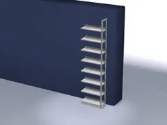 dossierstelling,aanbouwveld,HxBxD 2900x750x300mm,vaklast 60kg