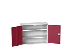 wandkast 800x1050x350mm 2xStalen bodem sokkel Ral 7035 front Ral 3004