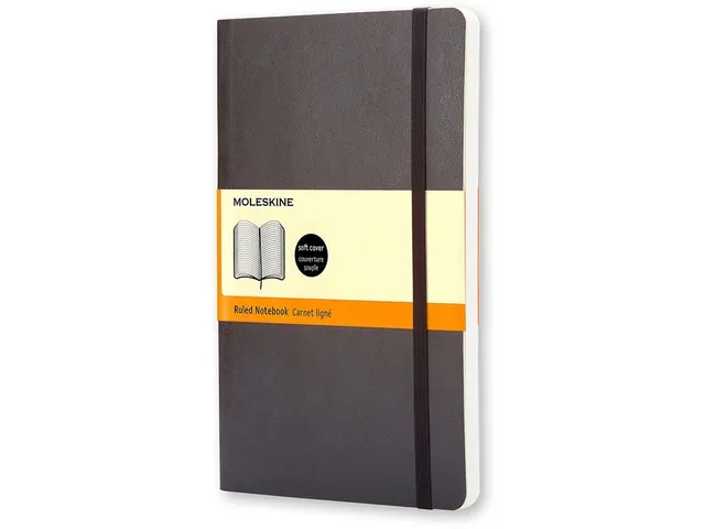 Notitieboek Moleskine large 130x210mm lijn soft cover zwart
