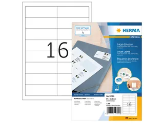 HERMA 10780 Inkjet etiketten A4 97x33,8mm Wit mat 1280 stuks - 1